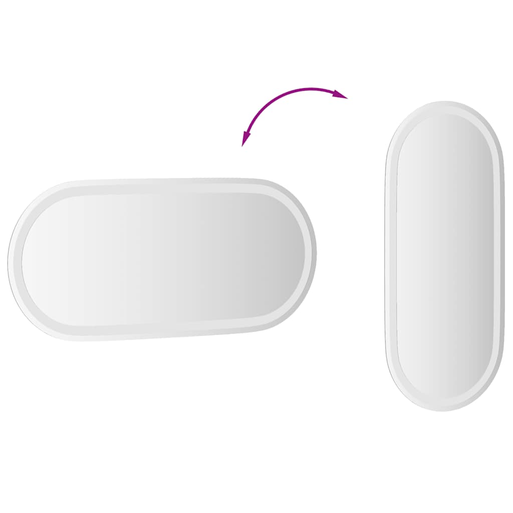 LED kupaonsko ogledalo 80 x 35 cm ovalno