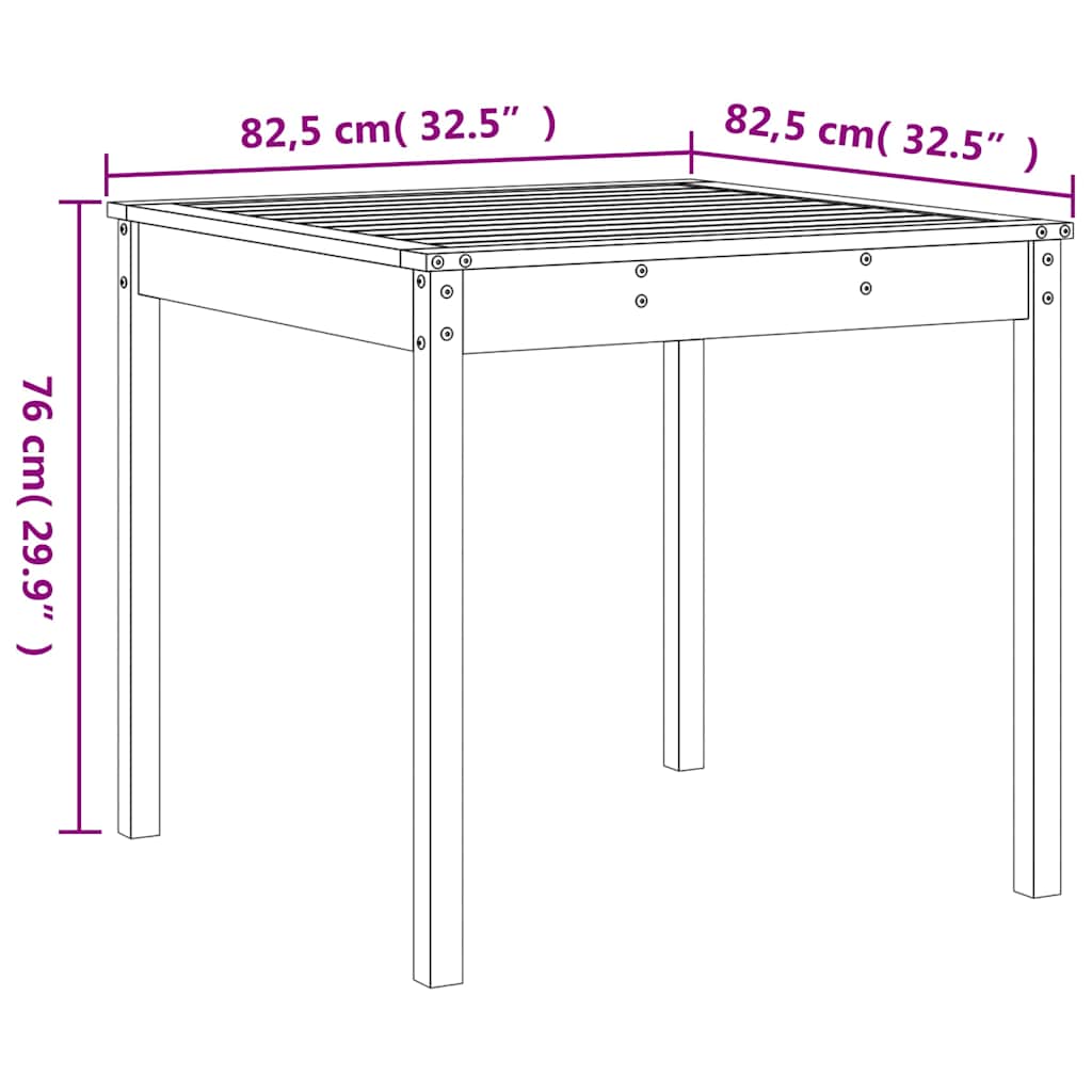 3-dijelni vrtni bistro set boja meda od masivne borovine