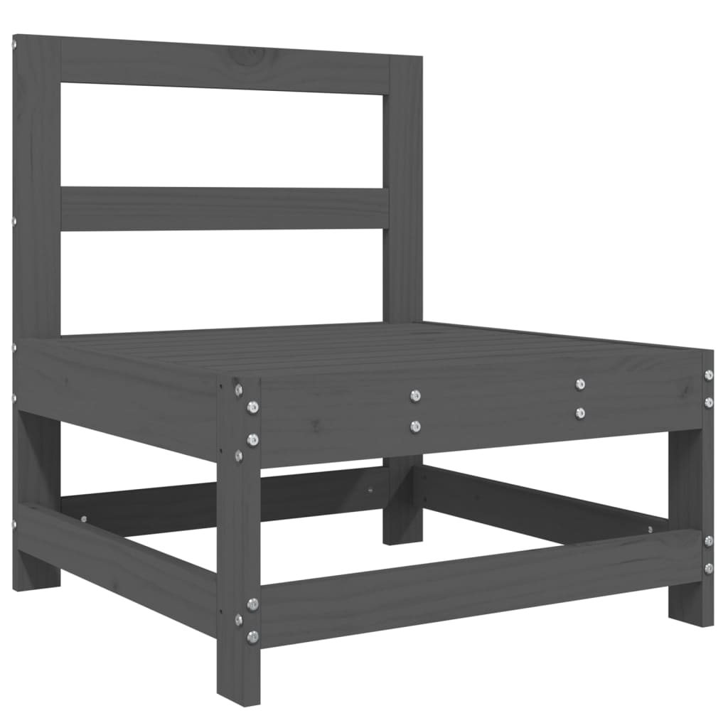3-dijelna vrtna garnitura od masivne borovine siva