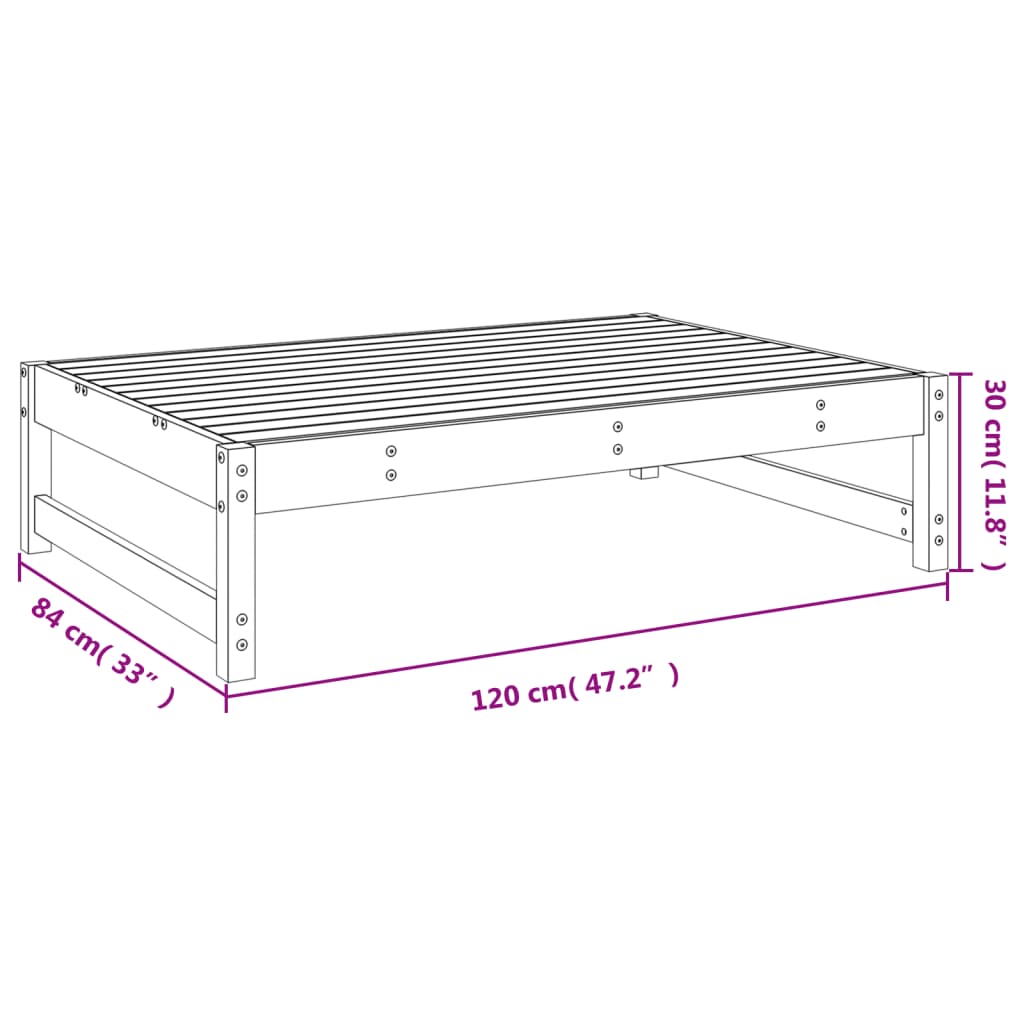 Vrtni tabure boja meda 120 x 80 cm od masivne borovine