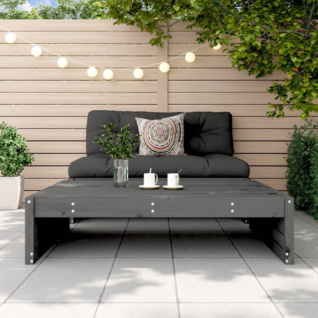 Vrtni tabure sivi 120 x 80 cm od masivne borovine