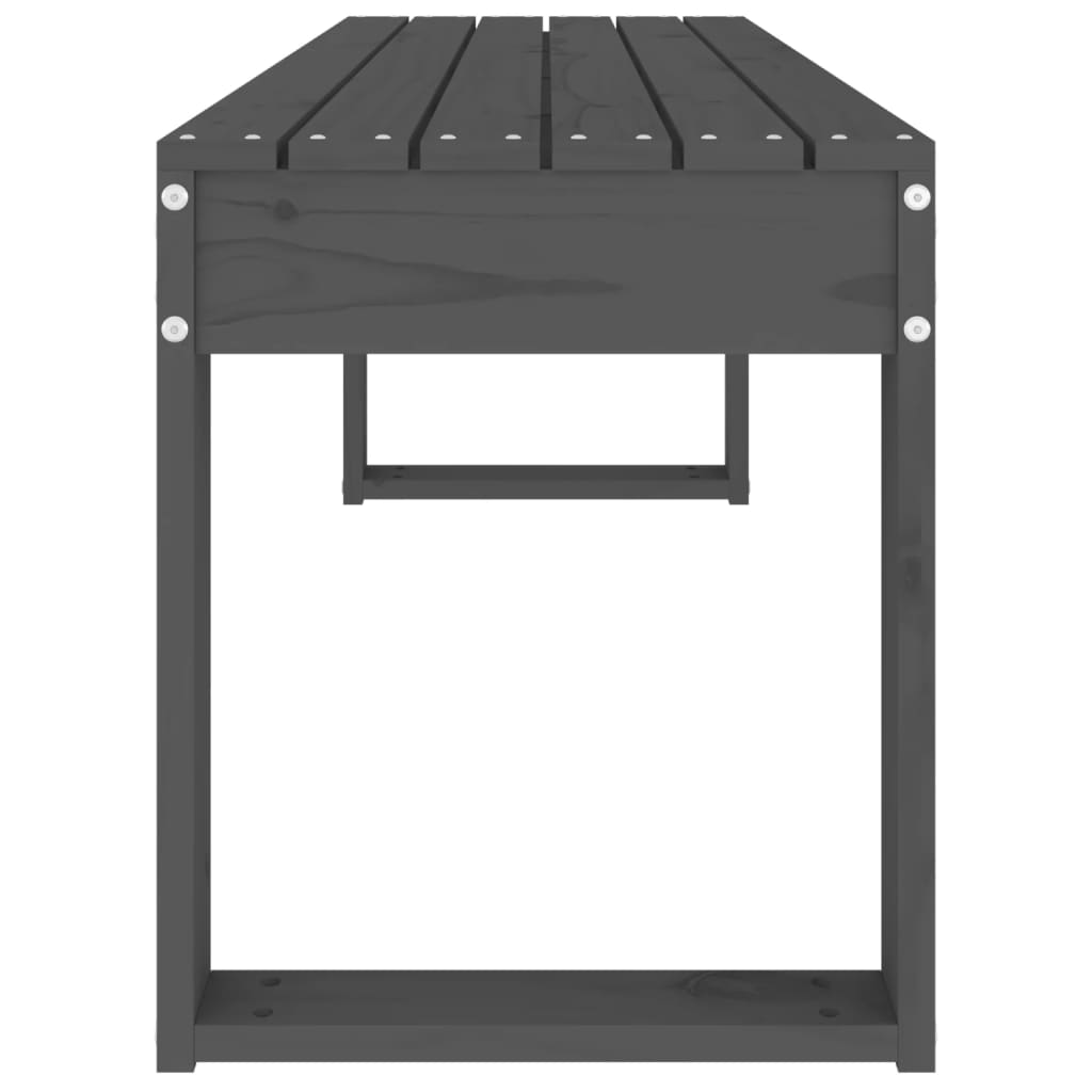 Vrtna klupa siva 110 x 38 x 45 cm od masivne borovine