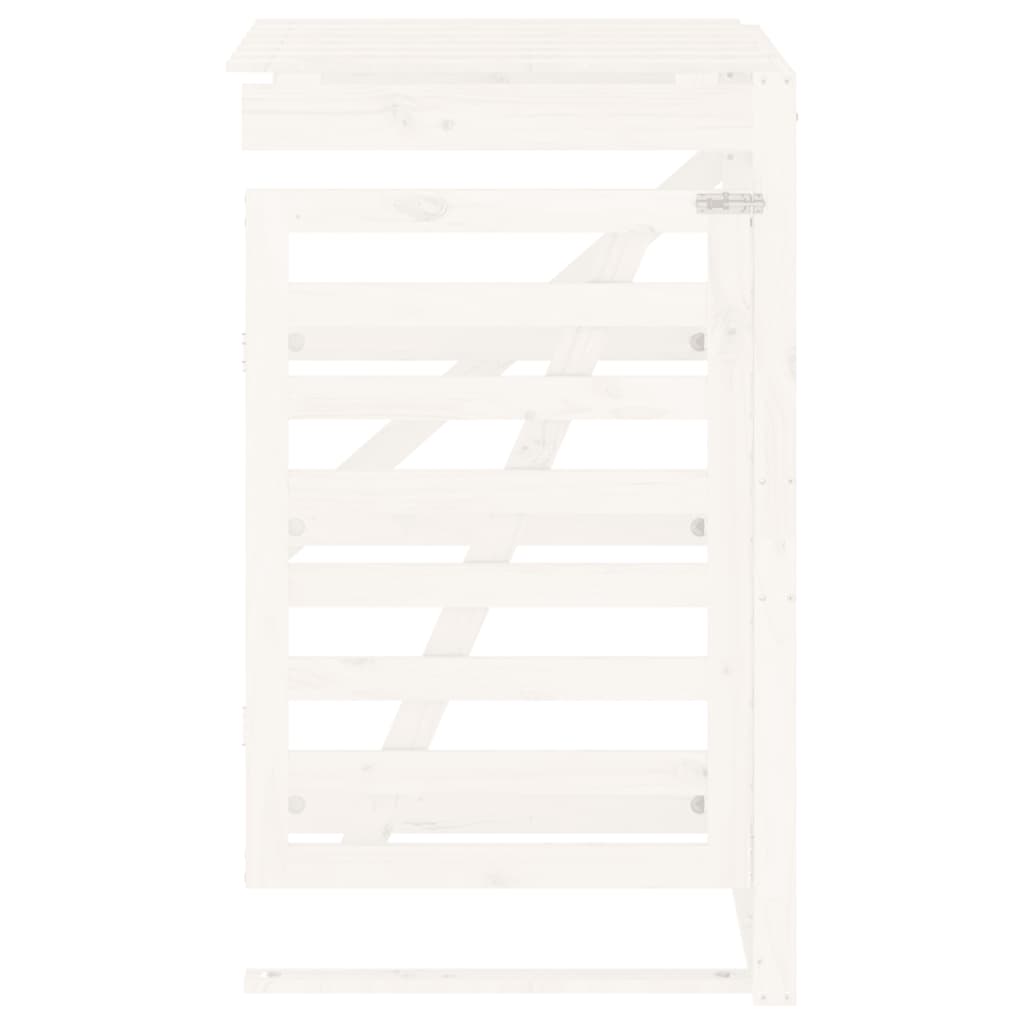 Produžetak spremišta za kantu za smeće bijeli masivna borovina