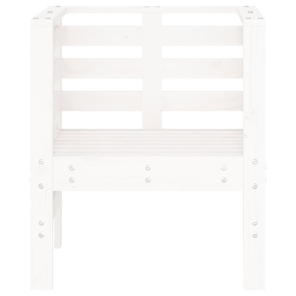 Vrtne stolice 2 kom bijele 61,5x53x71 cm od masivne borovine