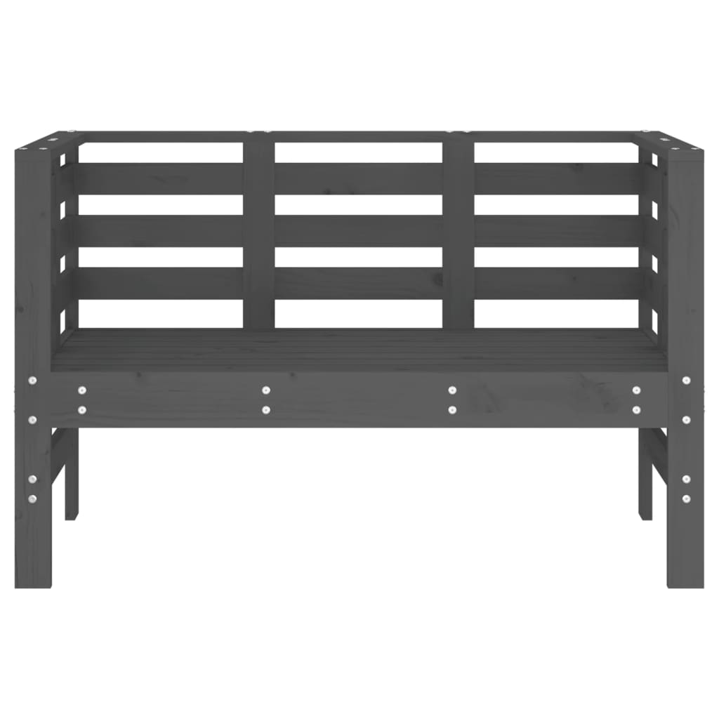 Vrtna klupa siva 111,5 x 53 x 71 cm od masivne borovine