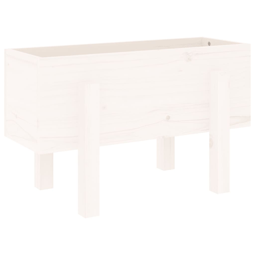 Vrtna sadilica bijela 62 x 30 x 38 cm od masivne borovine