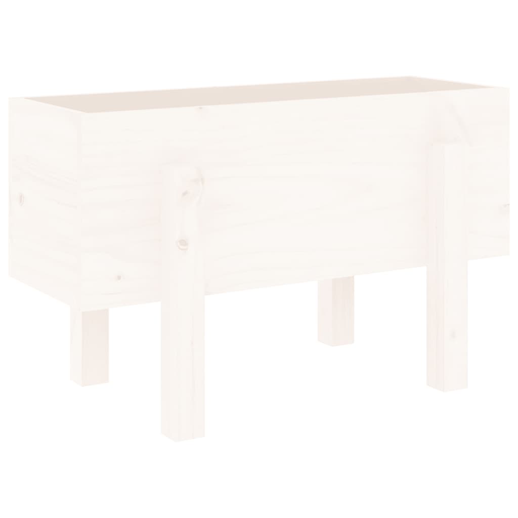 Vrtna sadilica bijela 62 x 30 x 38 cm od masivne borovine
