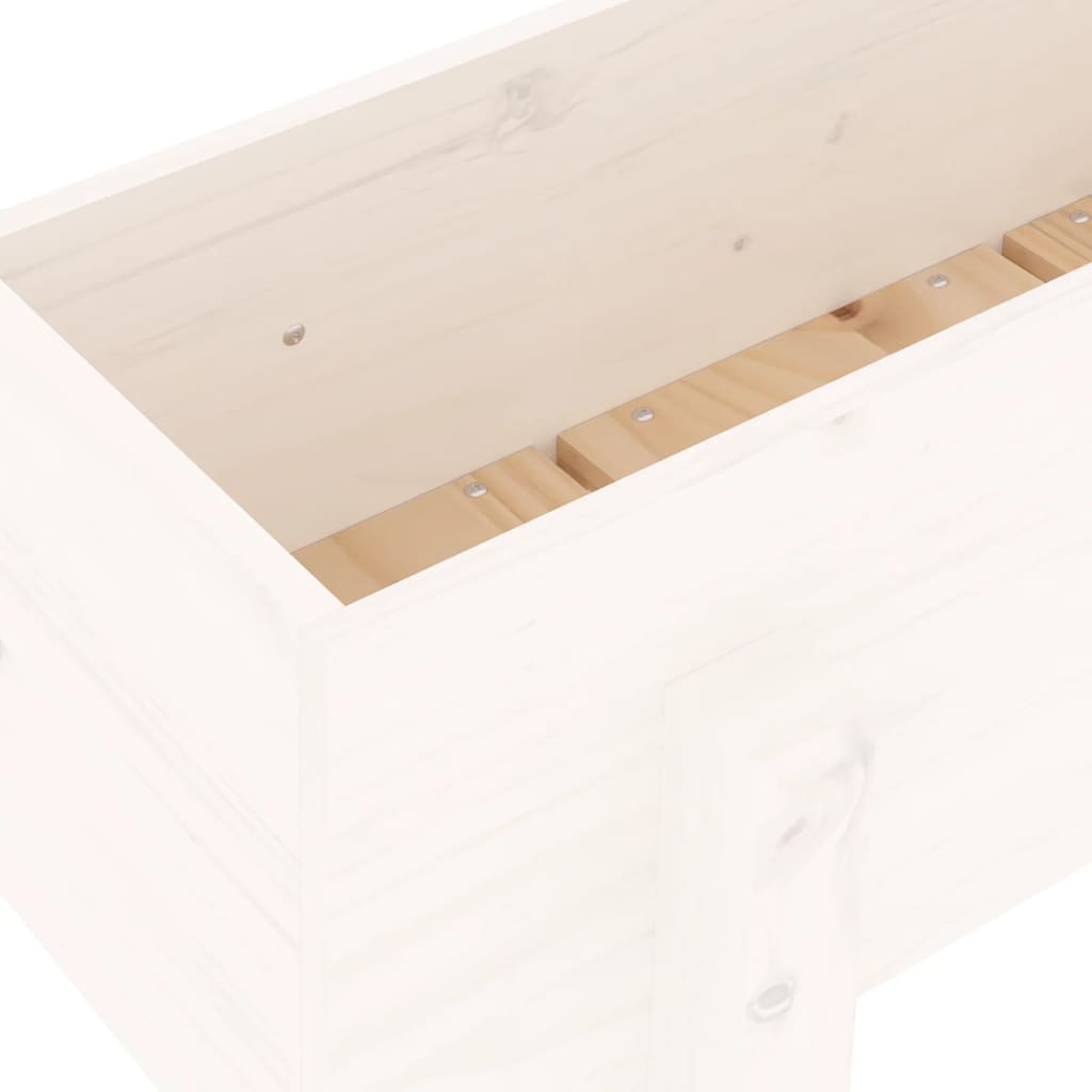 Vrtna sadilica bijela 62 x 30 x 38 cm od masivne borovine