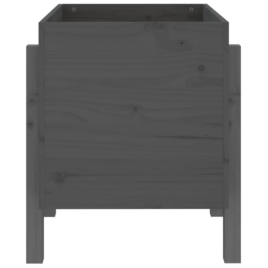 Vrtna sadilica siva 62 x 50 x 57 cm od masivne borovine