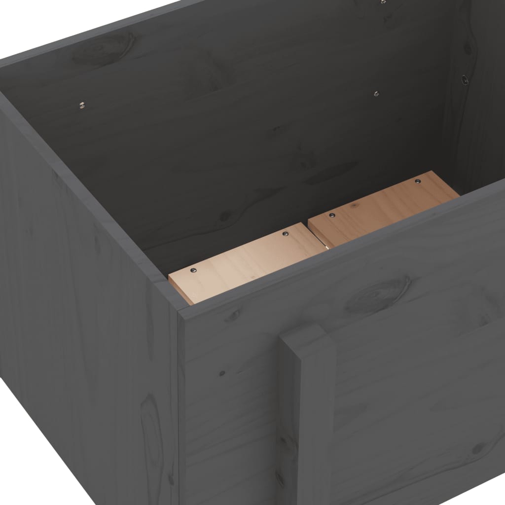 Vrtna sadilica siva 62 x 50 x 57 cm od masivne borovine