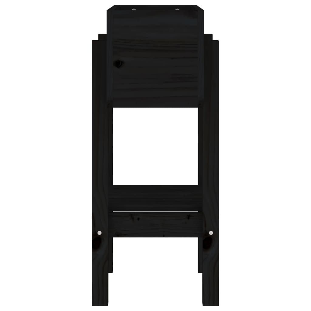 Vrtna sadilica crna 62 x 30 x 69 cm od masivne borovine