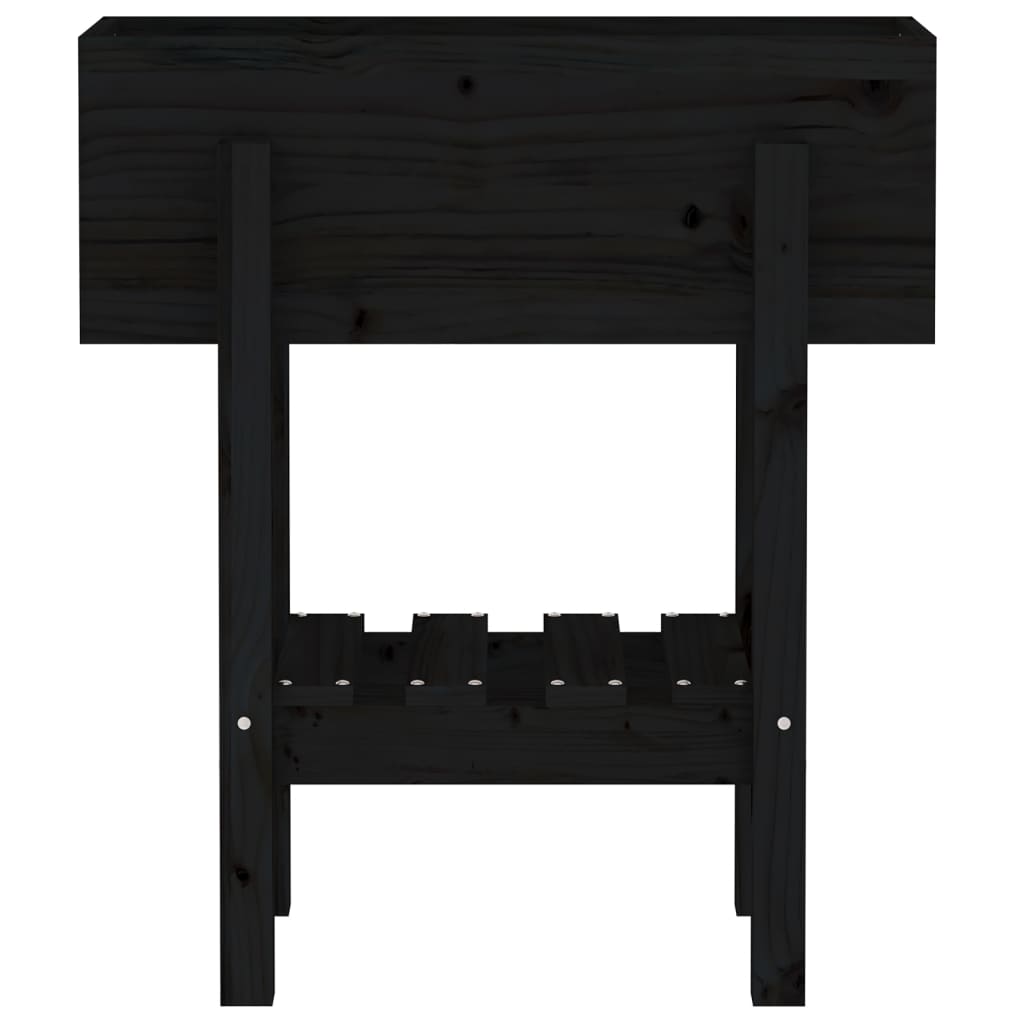 Vrtna sadilica crna 62 x 30 x 69 cm od masivne borovine