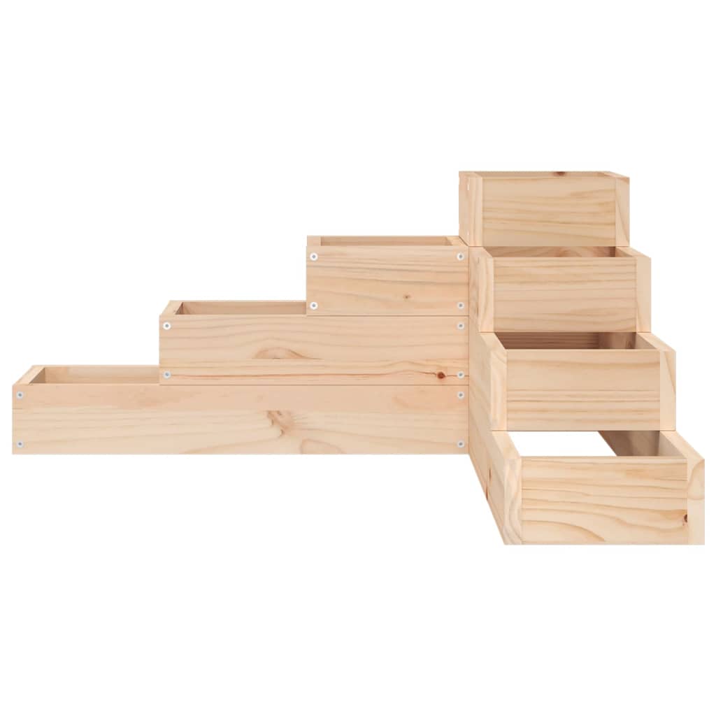 Vrtna sadilica s 4 razine 80,5 x 79 x 36 cm od masivne borovine