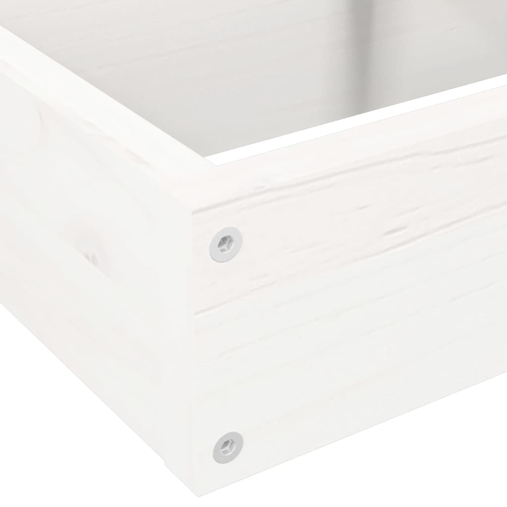 Vrtna sadilica s 4 razine 80,5 x 79 x 36 cm bijela od borovine