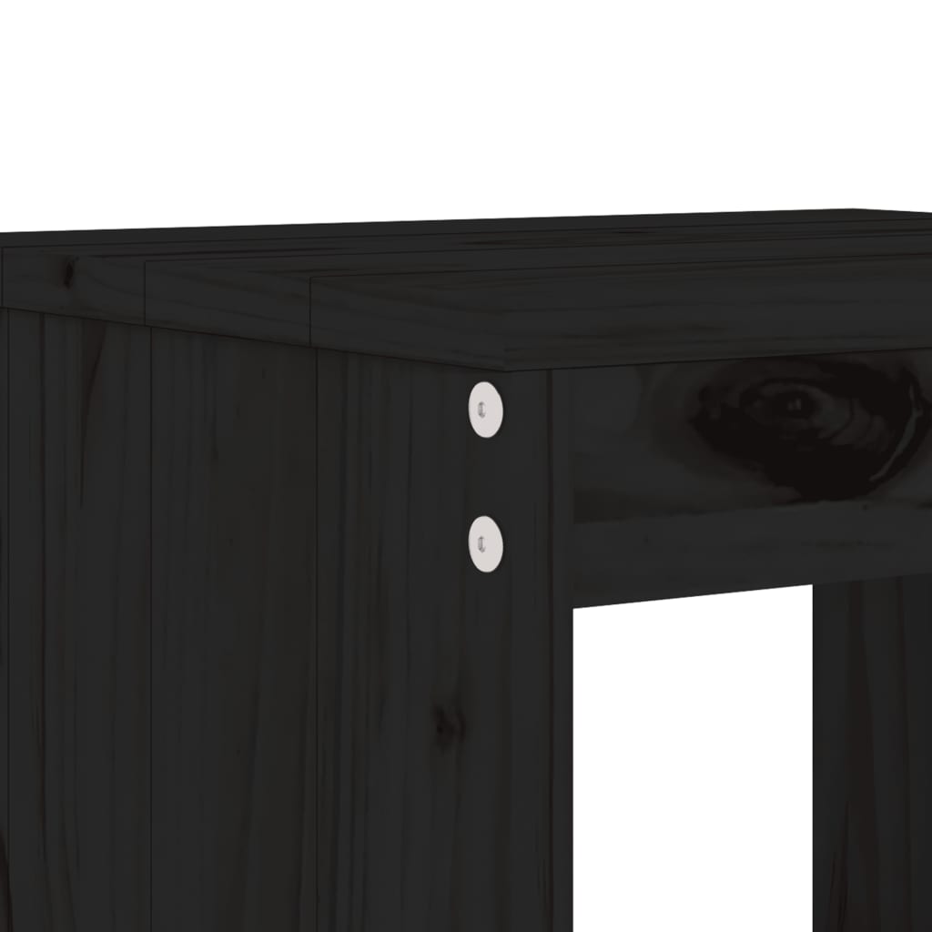 Vrtni stolci 2 kom crni 40 x 36 x 45 cm od masivne borovine
