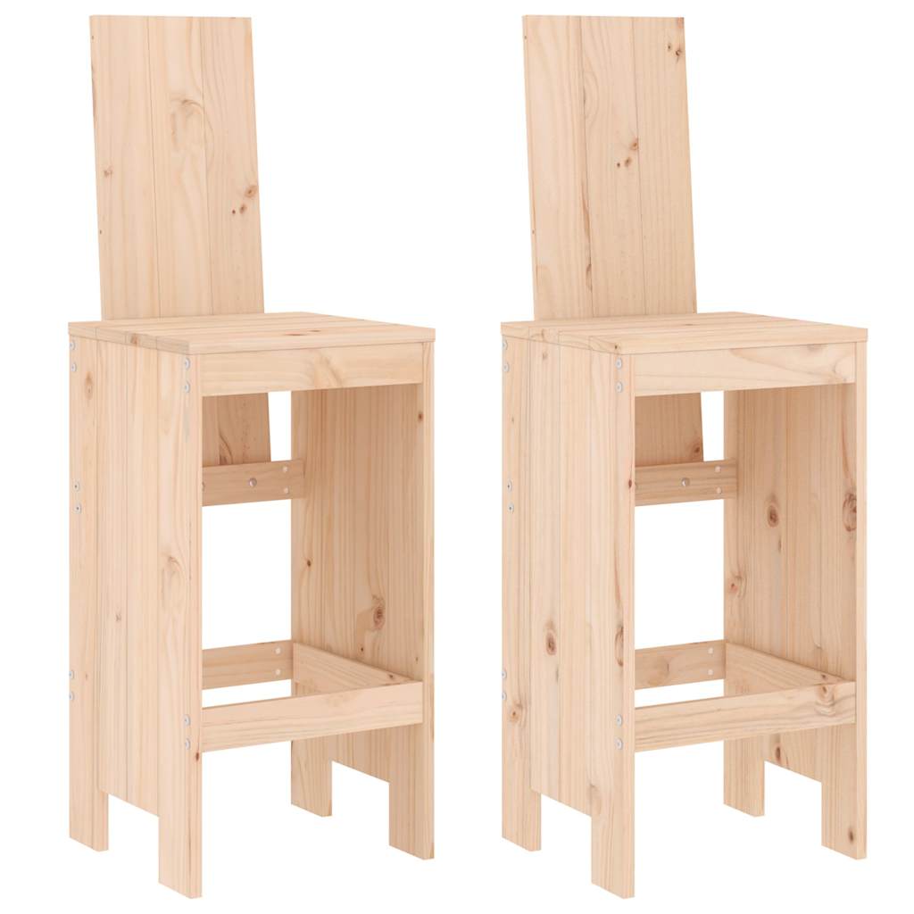 Barski stolci 2 kom 40 x 42 x 120 cm od masivne borovine