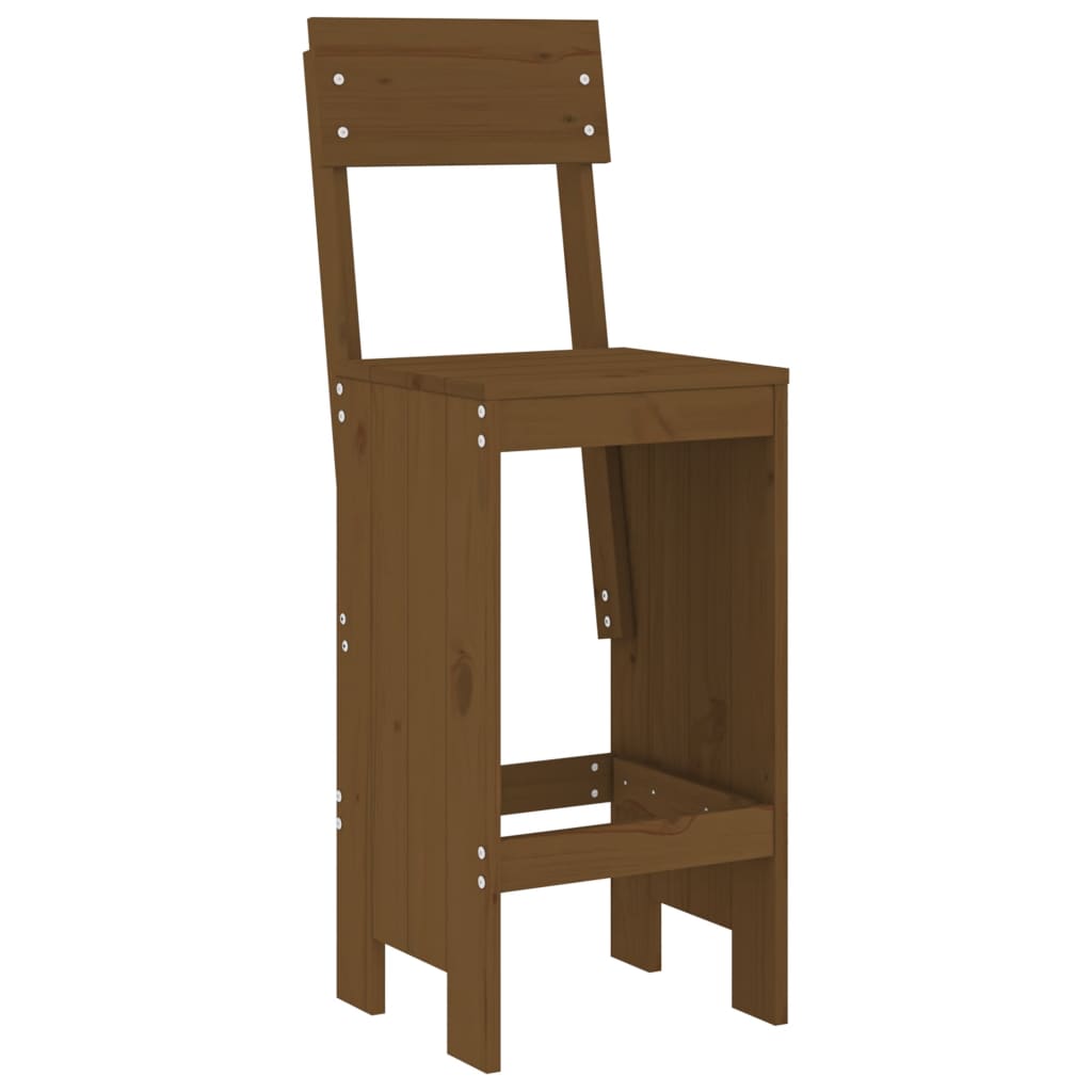 Barski stolci 2 kom boja meda 40x48,5x115,5 cm masivna borovina