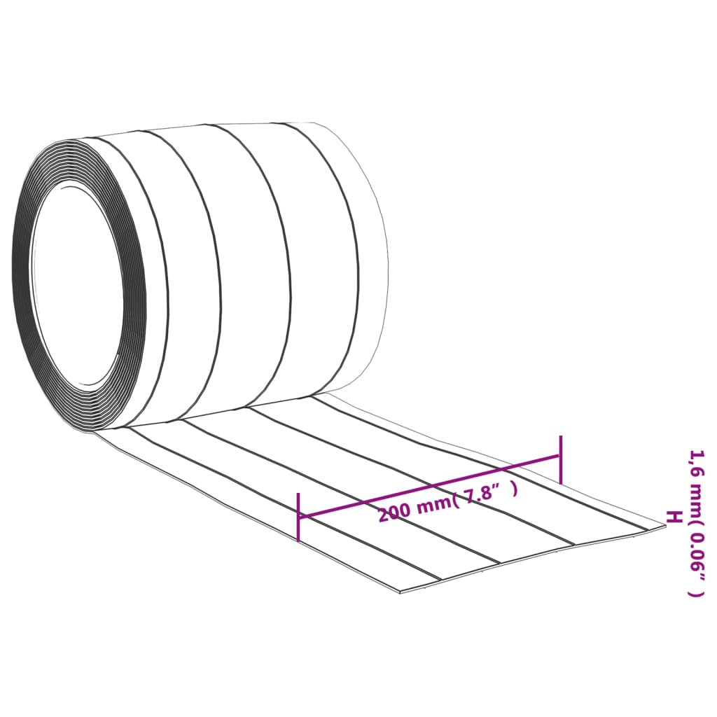 Prozirna zavjesa za vrata 200 mm x 1,6 mm 25 m PVC