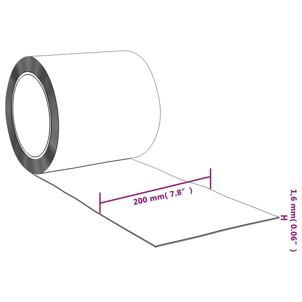 Zavjesa za vrata crvena 200 mm x 1,6 mm 10 m PVC
