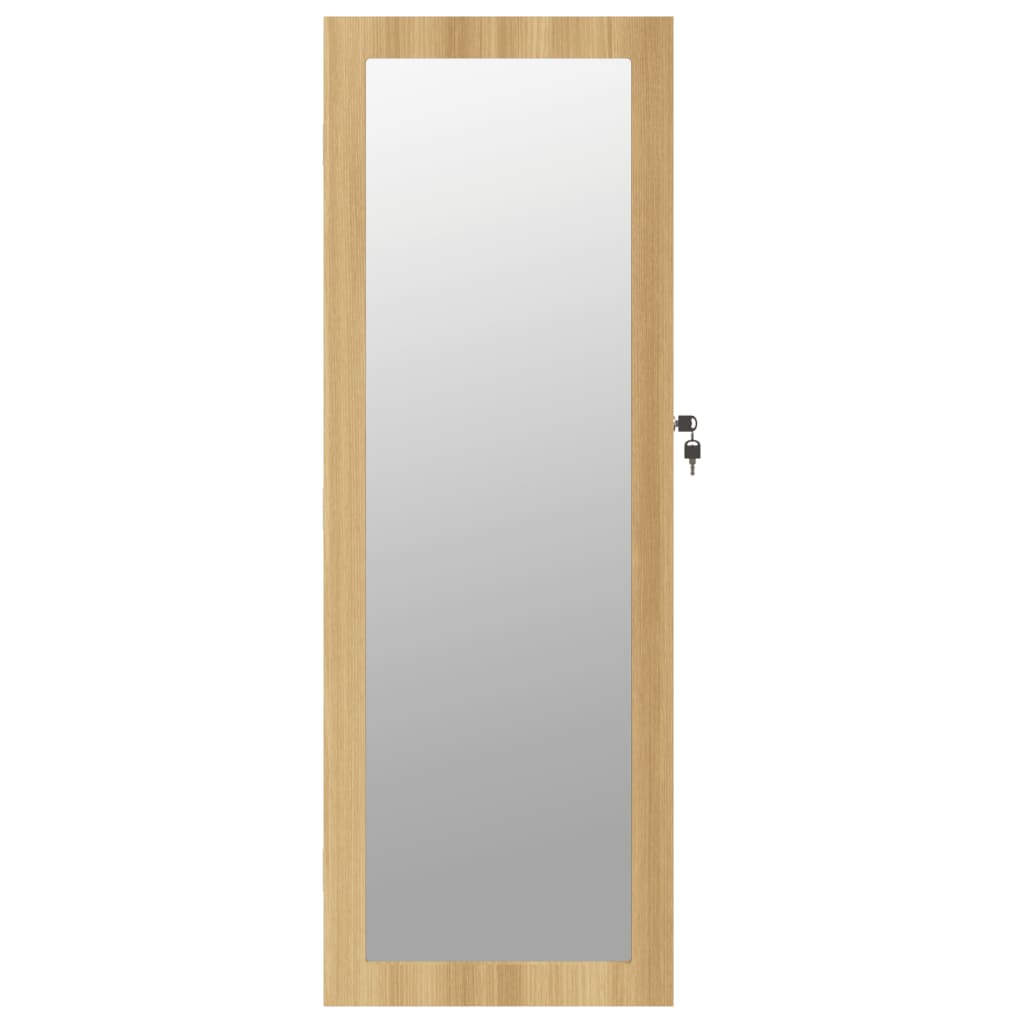 Zidni ormarić za nakit s ogledalom 37,5 x 10 x 106 cm