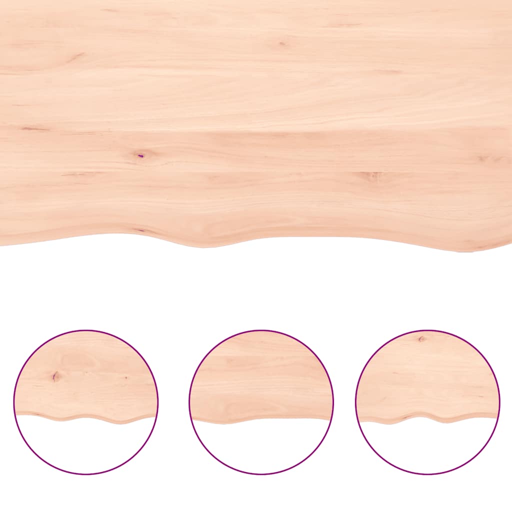 Zidna polica 40x30x(2-4) cm neobrađena masivna hrastovina