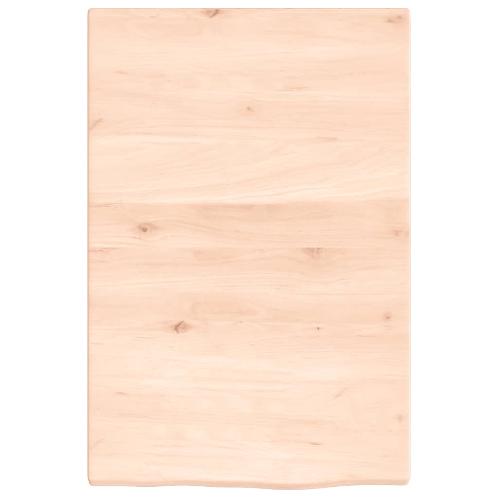 Zidna polica 40 x 60 x 2 cm od neobrađene masivne hrastovine