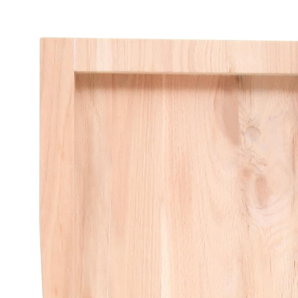 Zidna polica 40x60x(2-4) cm neobrađena masivna hrastovina
