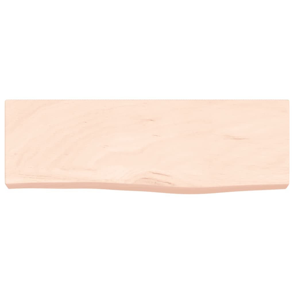 Zidna polica 60 x 20 x 6 cm od neobrađene masivne hrastovine