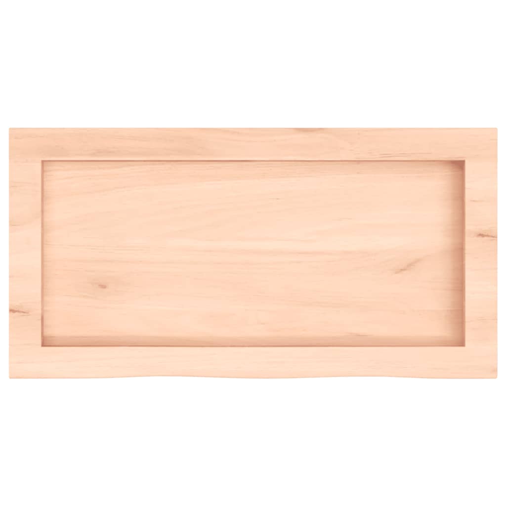 Zidna polica 60x30x(2-6) cm neobrađena masivna hrastovina