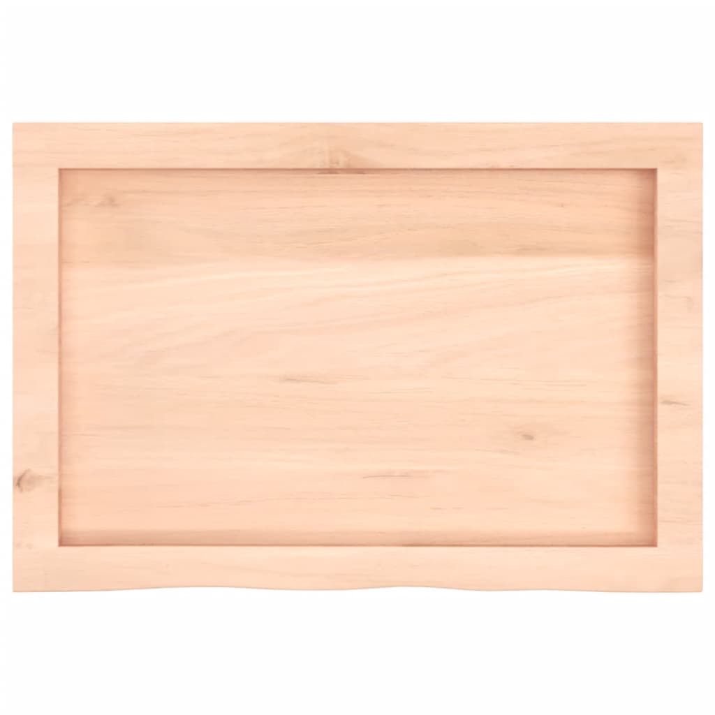 Zidna polica 60x40x(2-4) cm neobrađena masivna hrastovina