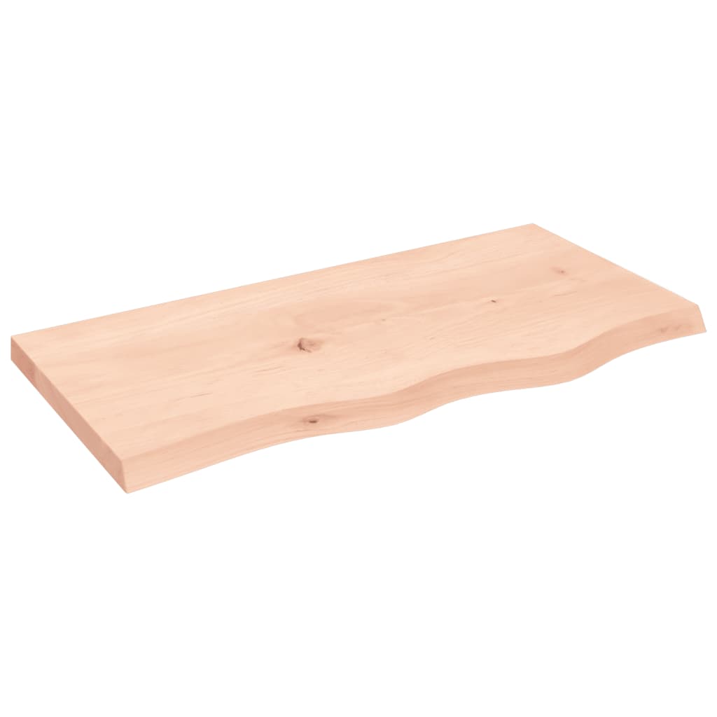 Zidna polica 80x40x(2-4) cm neobrađena masivna hrastovina
