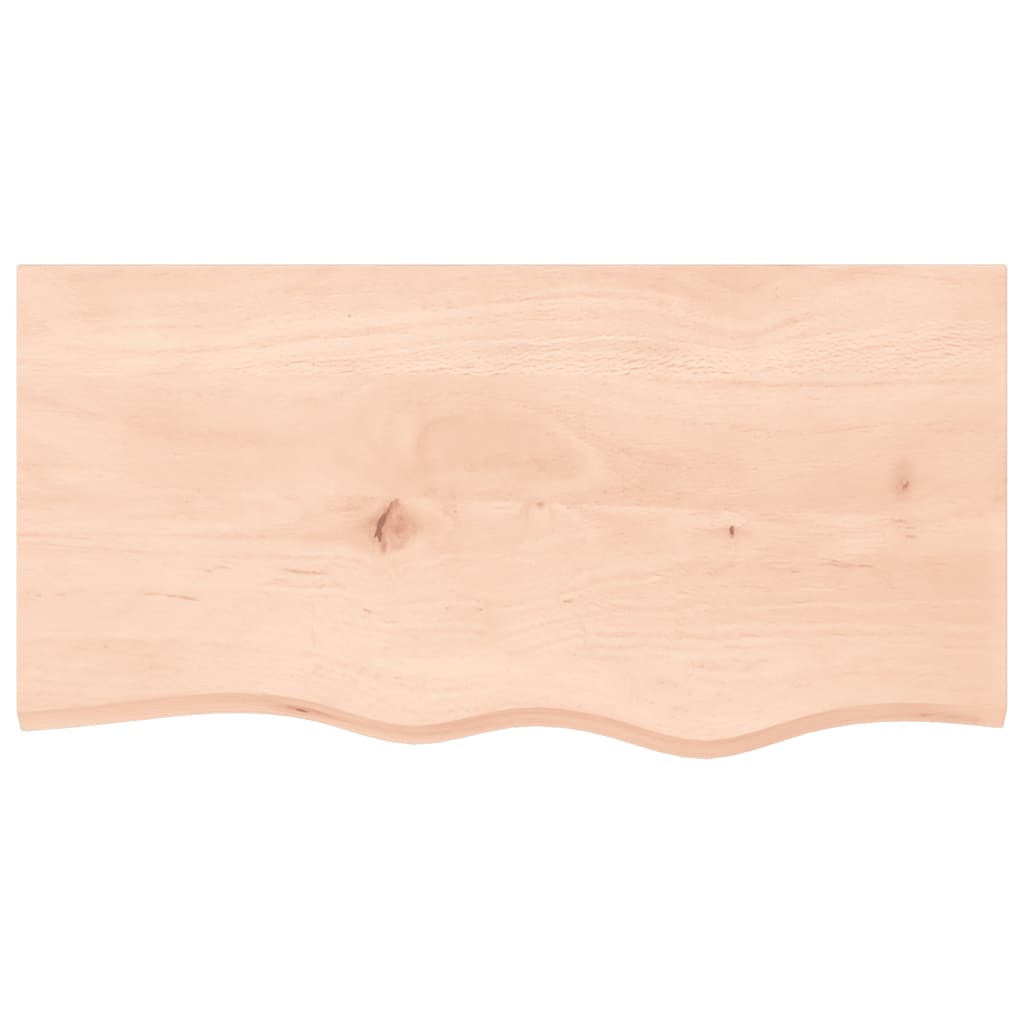 Zidna polica 80x40x(2-4) cm neobrađena masivna hrastovina