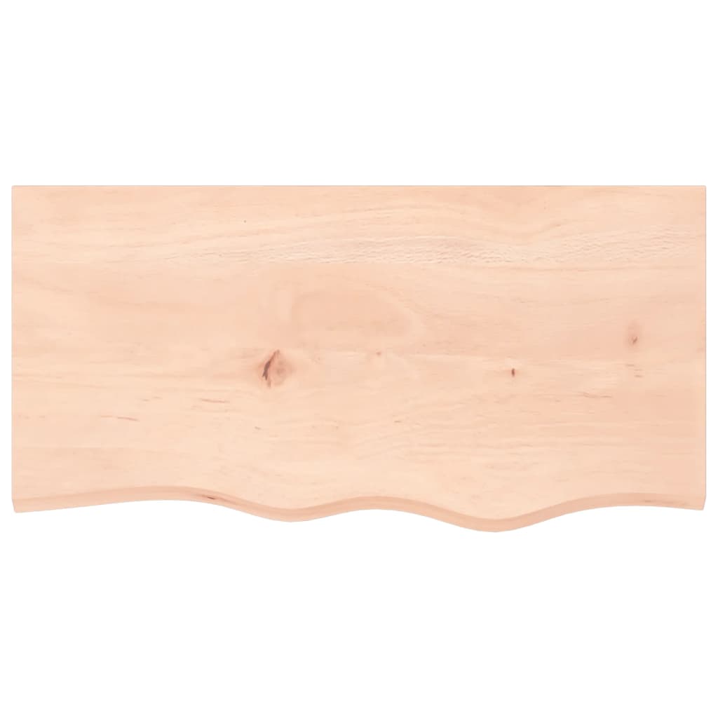 Zidna polica 80x40x(2-6) cm neobrađena masivna hrastovina