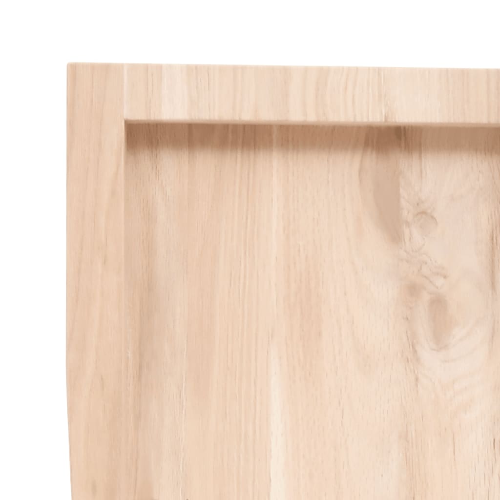 Zidna polica 80x40x(2-6) cm neobrađena masivna hrastovina