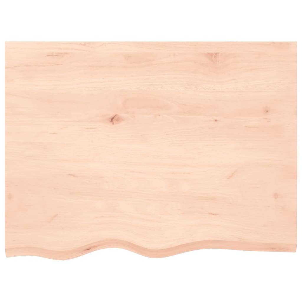 Zidna polica 80 x 60 x (2 - 4) cm neobrađena masivna hrastovina