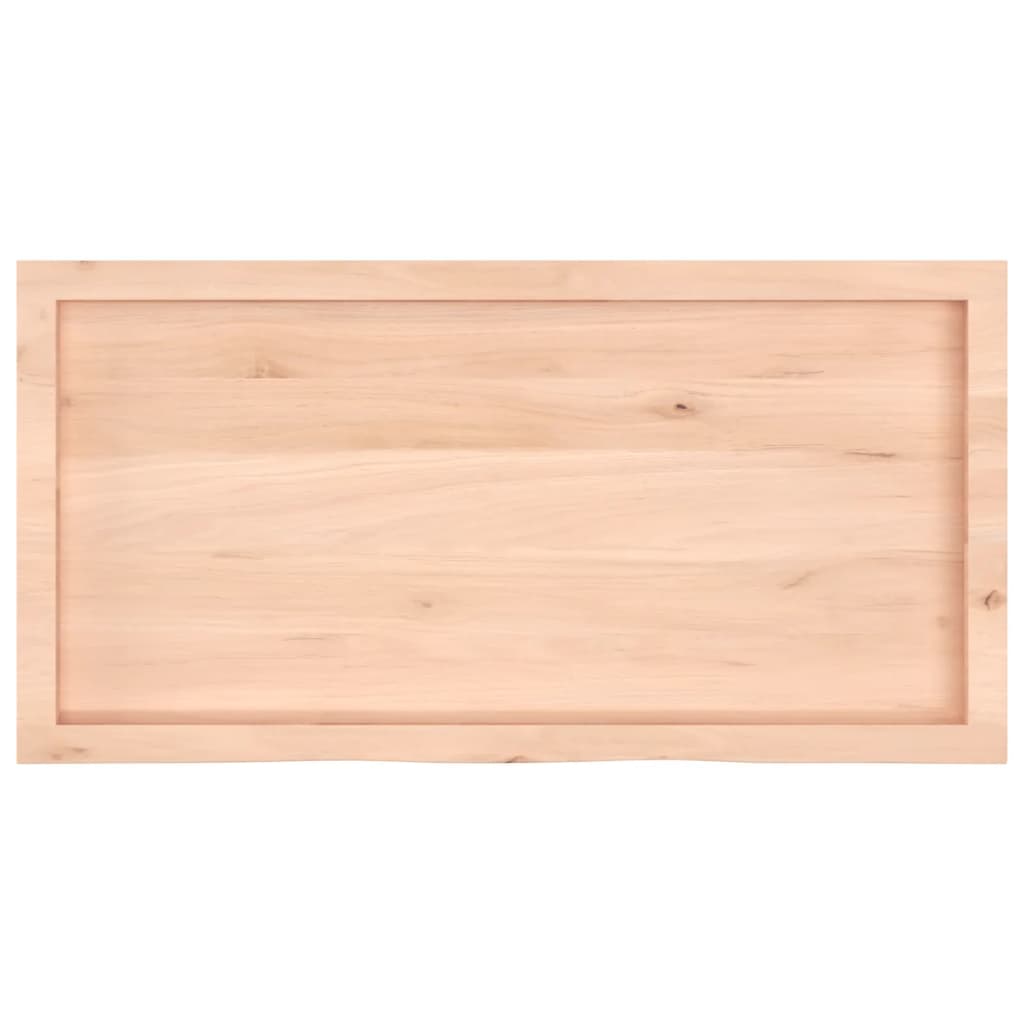 Zidna polica 100x50x(2-4) cm neobrađena masivna hrastovina