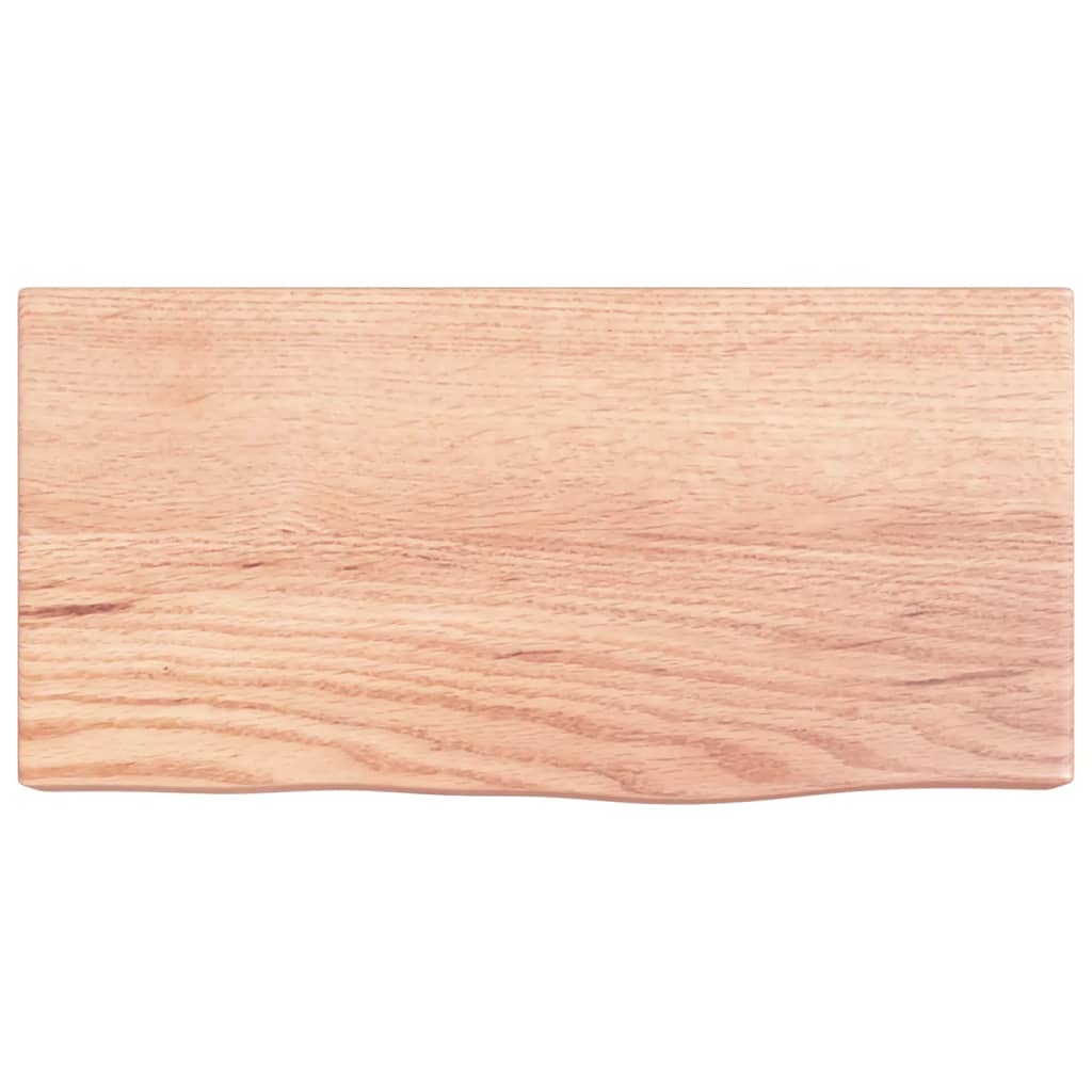 Zidna polica svjetlosmeđa 40 x 20 x 6 cm od obrađene hrastovine