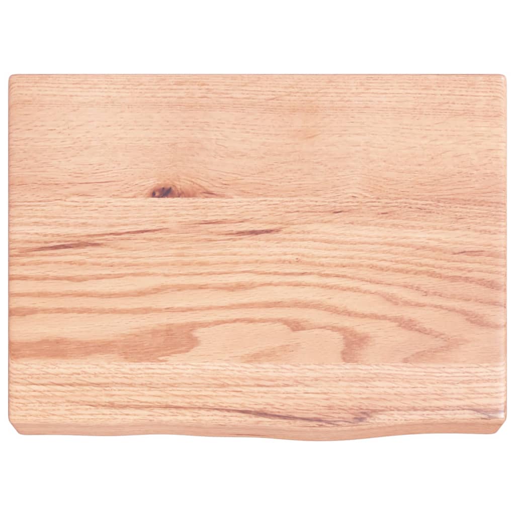 Zidna polica svjetlosmeđa 40x30x(2-6) cm obrađena hrastovina