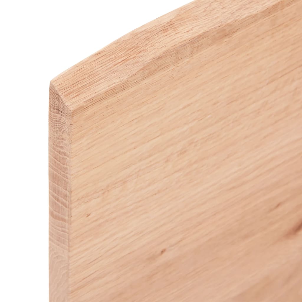 Zidna polica svjetlosmeđa 60 x 20 x 2 cm od obrađene hrastovine
