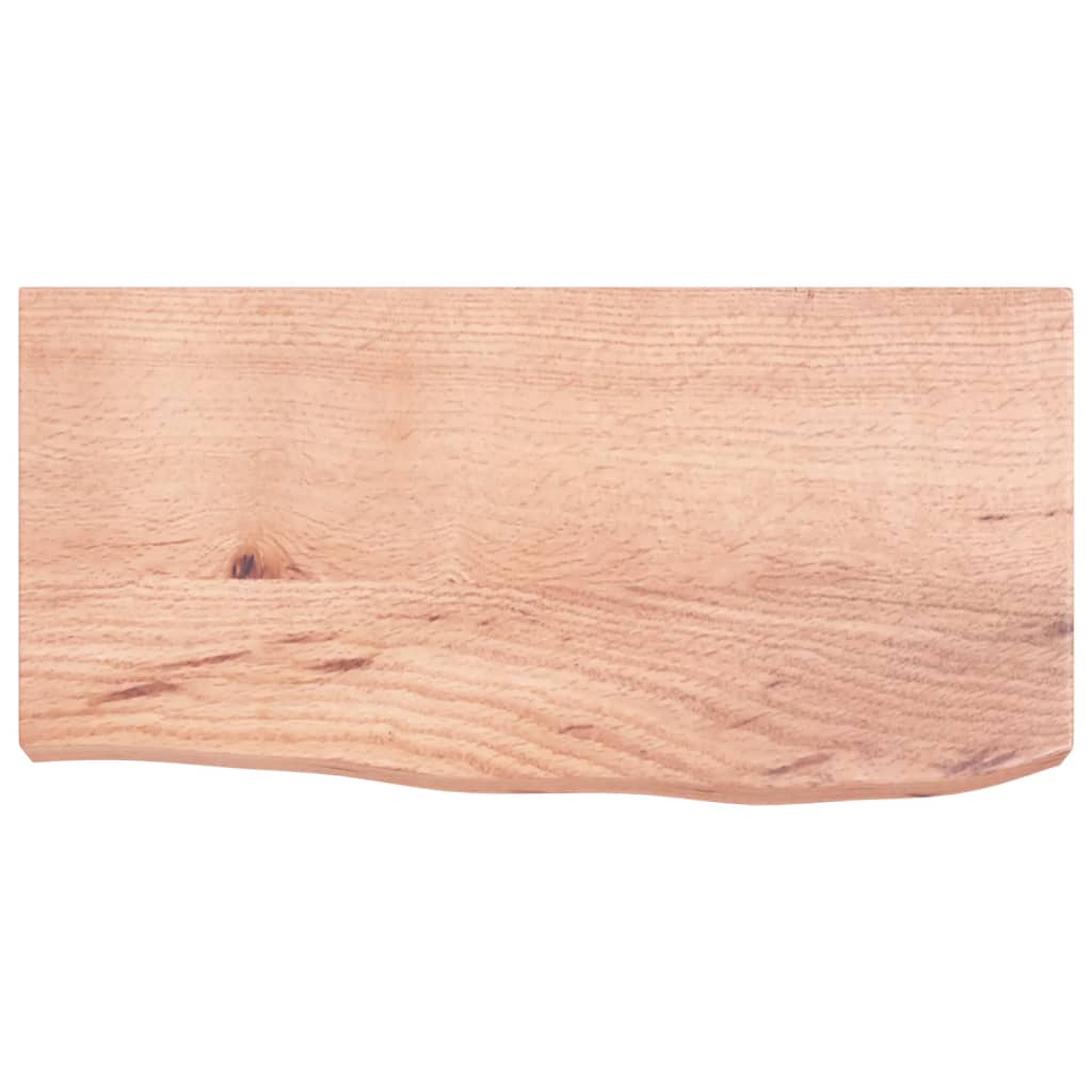 Zidna polica svjetlosmeđa 60x30x(2-6) cm obrađena hrastovina