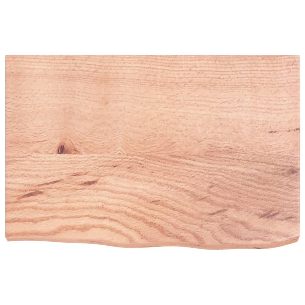 Zidna polica svjetlosmeđa 60x40x(2-4) cm obrađena hrastovina