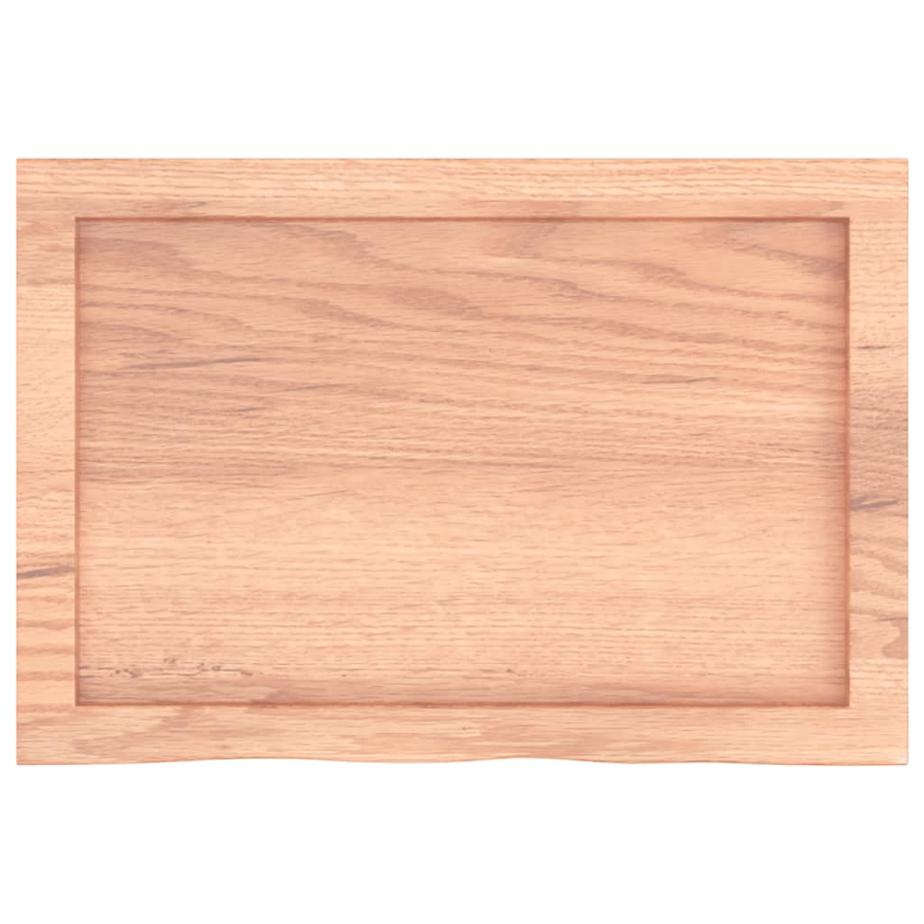 Zidna polica svjetlosmeđa 60x40x(2-4) cm obrađena hrastovina