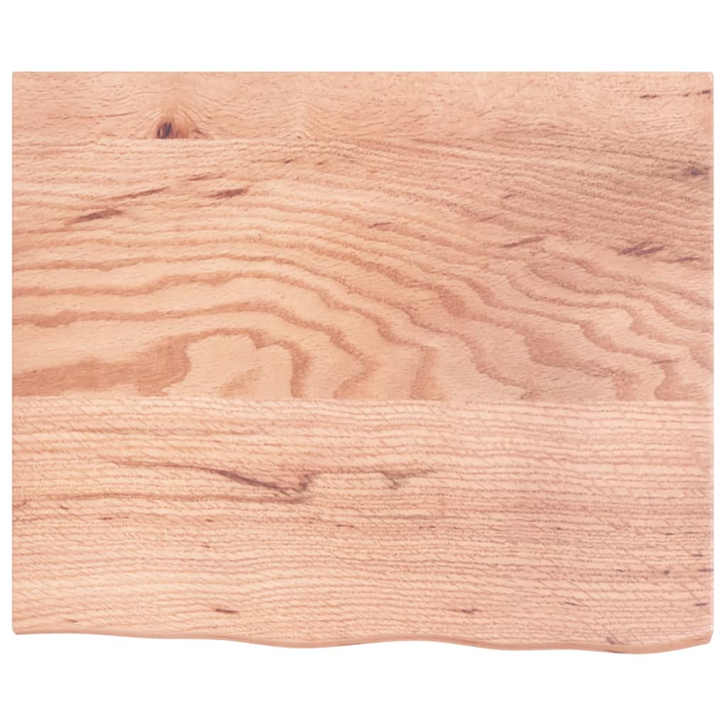 Zidna polica svjetlosmeđa 60 x 50 x 2 cm od obrađene hrastovine