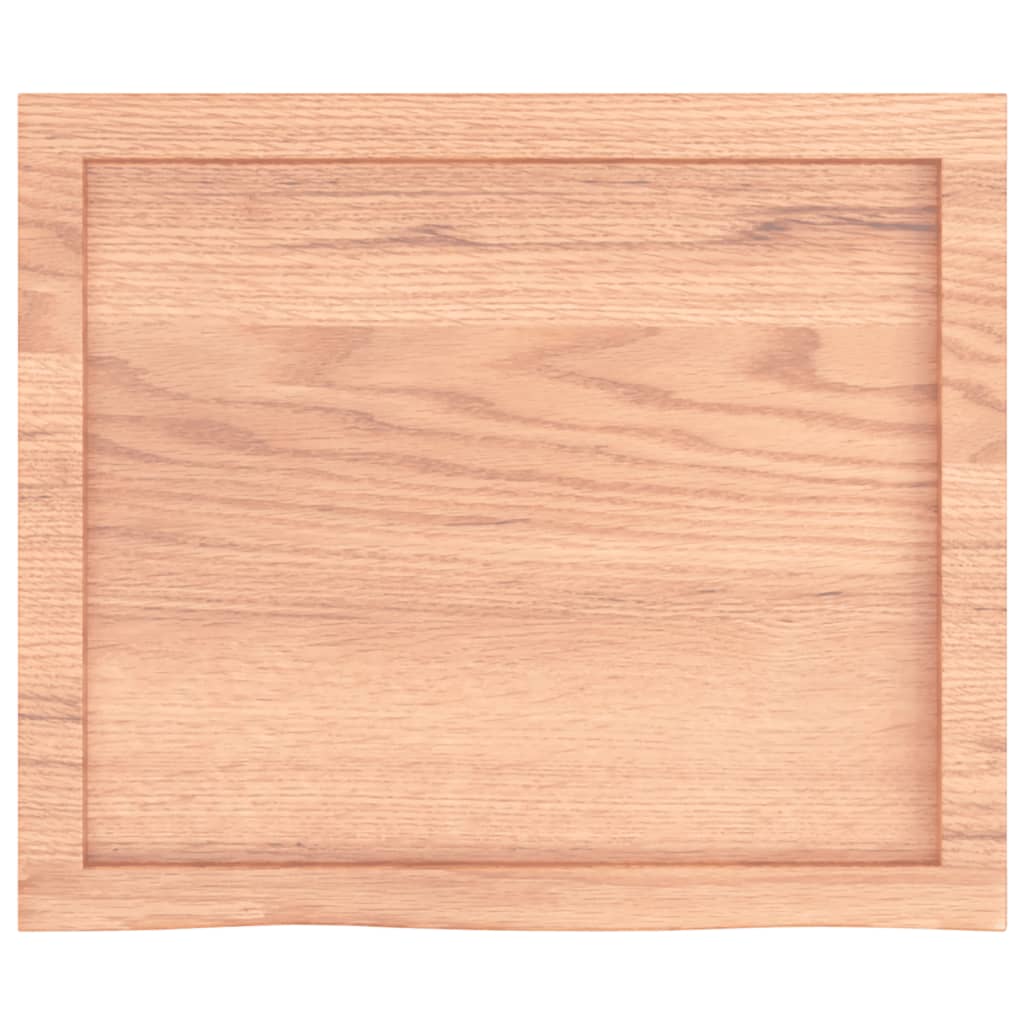 Zidna polica svjetlosmeđa 60x50x(2-4) cm obrađena hrastovina