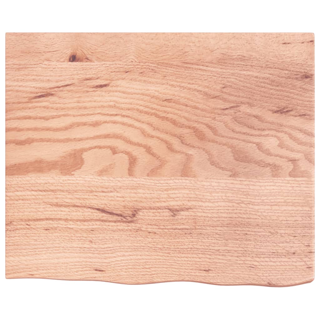 Zidna polica svjetlosmeđa 60x50x(2-6) cm obrađena hrastovina