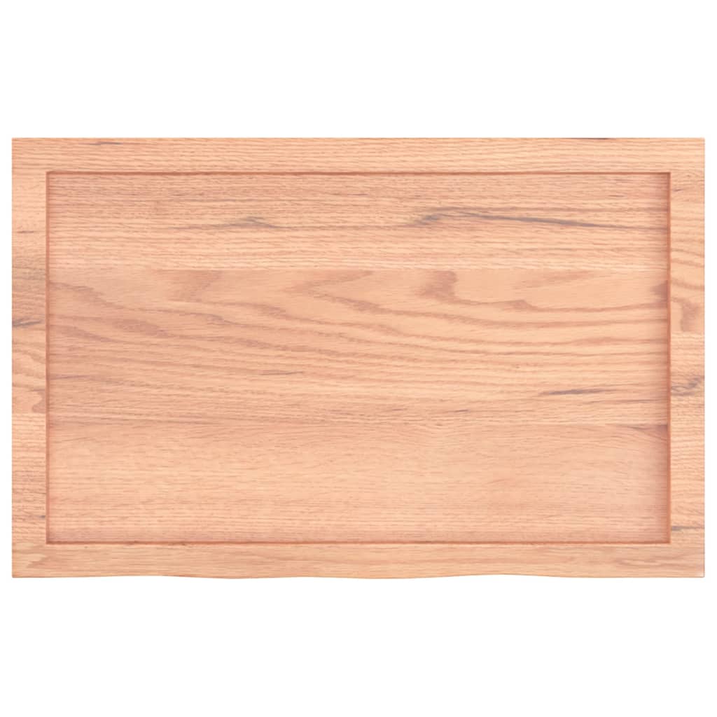 Zidna polica svjetlosmeđa 80x50x(2-4) cm obrađena hrastovina