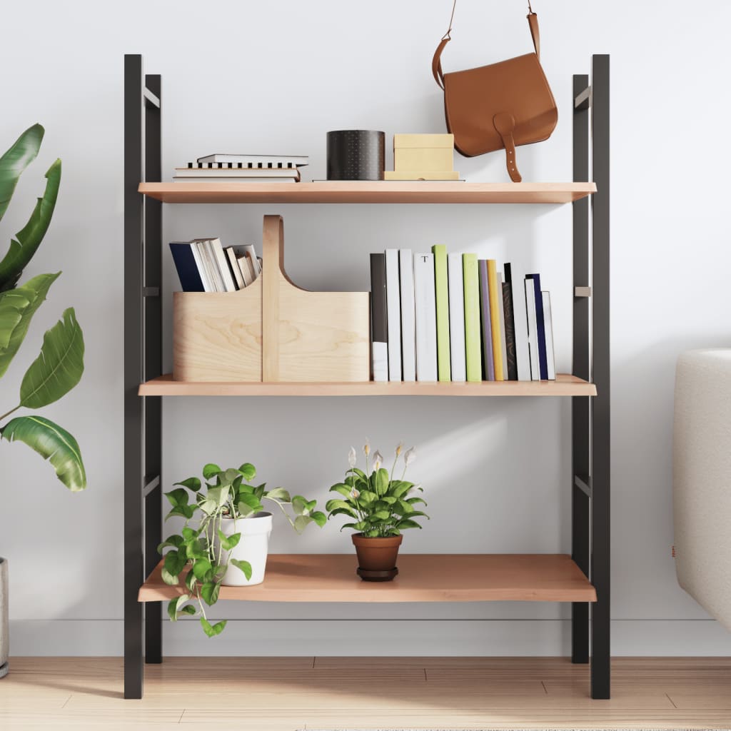 Zidna polica svjetlosmeđa 80 x 60 x 2 cm od obrađene hrastovine