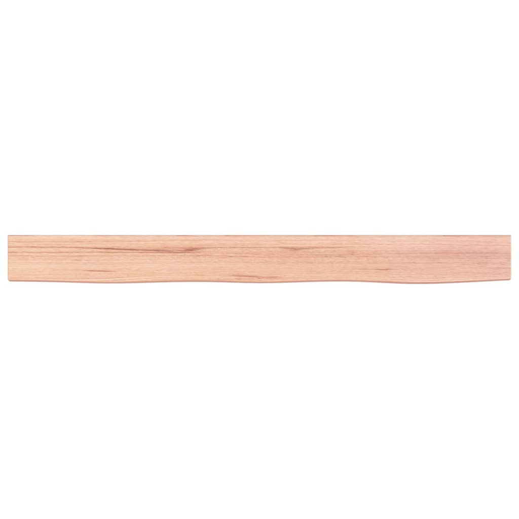 Zidna polica svjetlosmeđa 100x10x6 cm od obrađene hrastovine