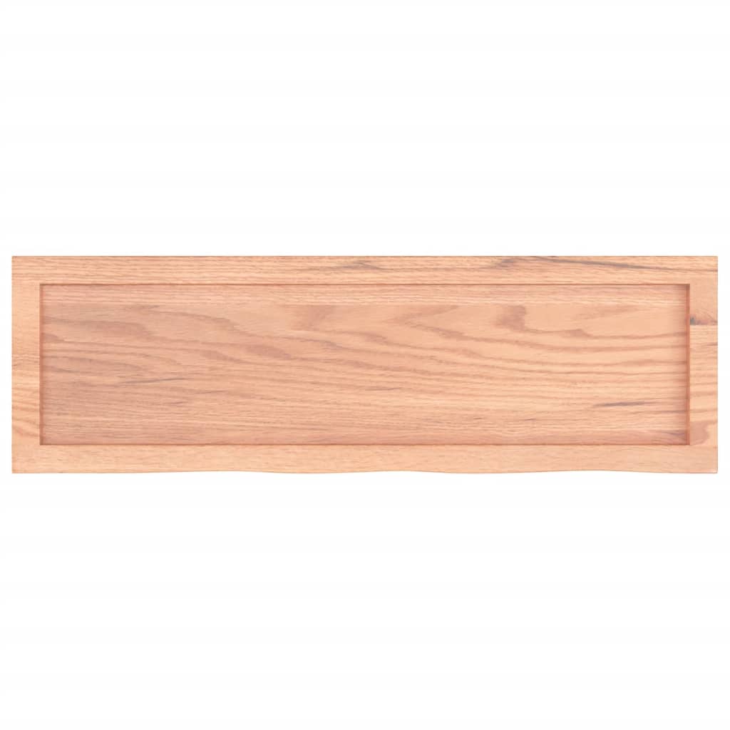 Zidna polica svjetlosmeđa 100x30x(2-6) cm obrađena hrastovina