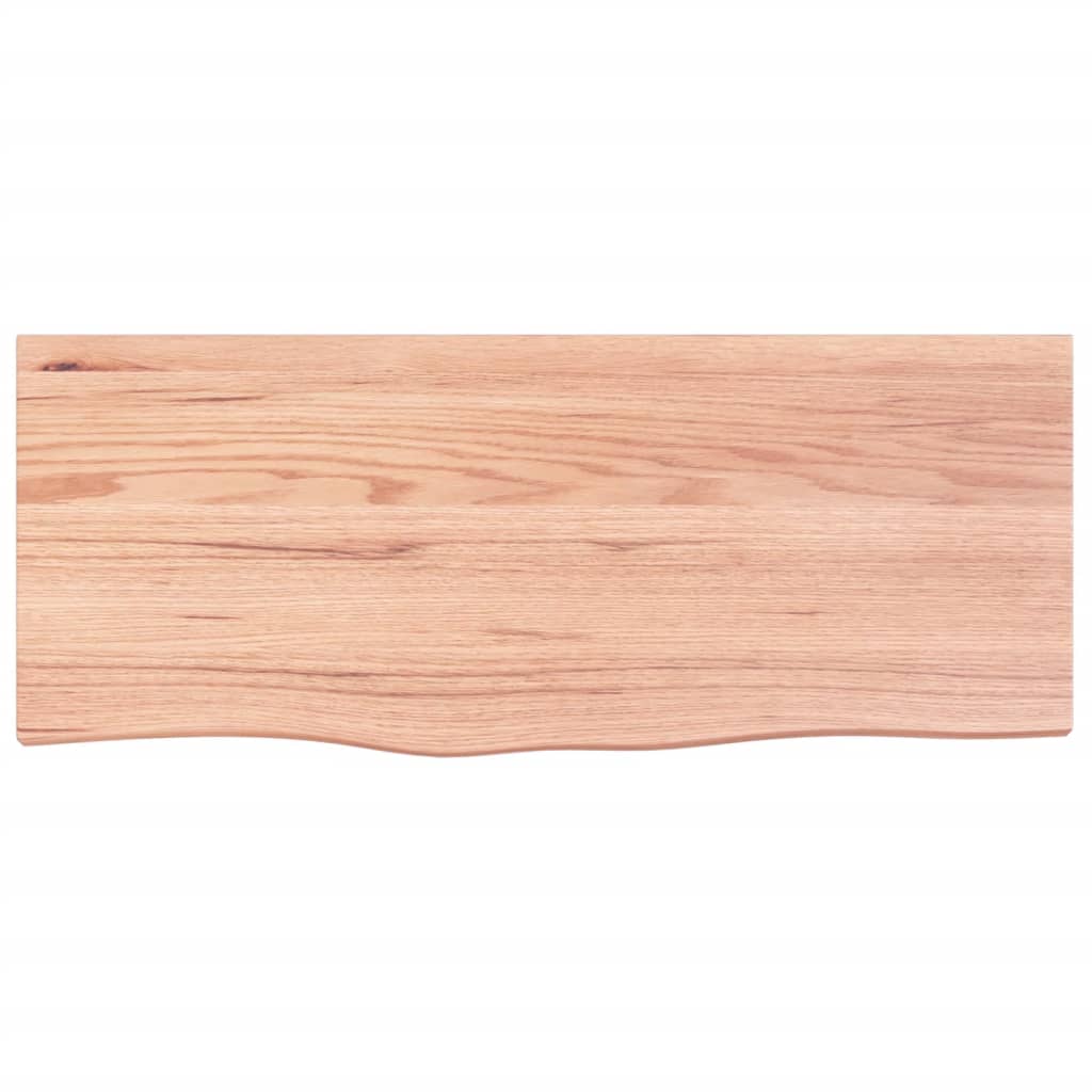 Zidna polica svjetlosmeđa 100x40x(2-4) cm obrađena hrastovina